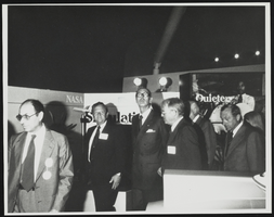 Howard Cannon attending the Paris Air Show with Francois Mitterrand, president of France: photographic print