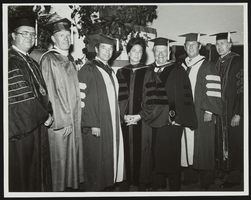 Howard Cannon attends commencement exercises: photographic print