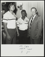 Senator Howard Cannon with Daryl Evans and an unidentified man participating in Boys Nation: photographic print
