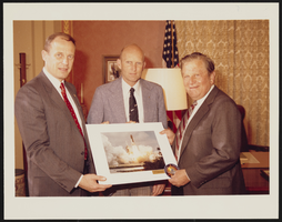 Howard Cannon with astronauts Jack Lousma and Gordon Fullerton: photographic print