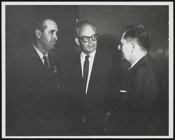 General Walter Sweeney with Senators Barry Goldwater and Howard Cannon: photographic print