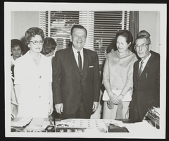 Howard and Dorothy Cannon with John Koontz, Nevada Secretary of State: photographic print