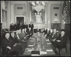 Howard Cannon with colleagues at a Senatorial committee hearing: photographic print