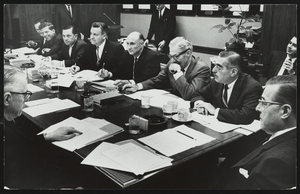 Howard Cannon in committee hearing with Senator Strom Thurmond: photographic print