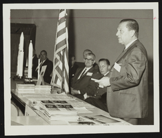 Howard Cannon speaking at a meeting: photographic print