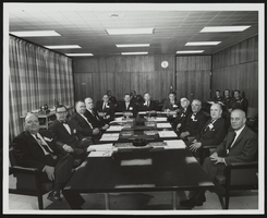 Howard Cannon at a Board of Visitors meeting: photographic print