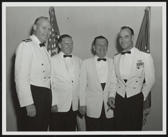 Howard Cannon posed with United States Air Force personnel: photographic print