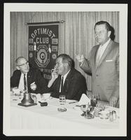 Howard Cannon seated at an Optimist Club International conference: photographic print