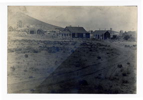 Goldfield homes in the desert: photographic print