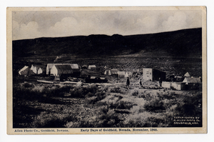 Goldfield desert dwellings: postcard