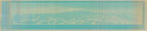 View of downtown Reno, Nevada for bank giveaway poster: panoramic photograph