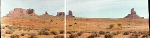 View of Monument Valley, Arizona: panoramic photograph