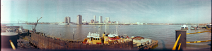 View of New Orleans from across the Mississippi River, New Orleans, Louisiana: panoramic photograph