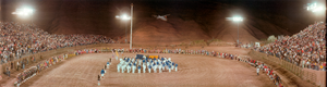 1981 Intertribal Native American ceremony, Gallup, New Mexico: panoramic photograph