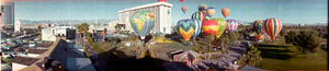 Tropicana Pro balloon race at Tropicana Country Club, Las Vegas, Nevada: panoramic photograph