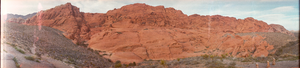Calico Hills area of Red Rock Canyon National Conservation Area, Las Vegas, Nevada: panoramic photograph