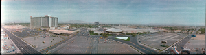 Hilton Hotel and Las Vegas Convention Center from top of crane, Las Vegas, Nevada: panoramic photograph