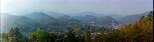 Little Pigeon River in Great Smoky Mountains, Pigeon Forge, Tennessee: panoramic photograph