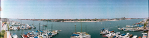 Newport Beach harbor, Newport Beach, California: panoramic photograph