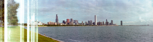 Chicago skyline, Chicago, Illinois: panoramic photograph