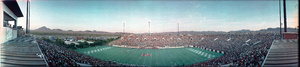UNLV vs. Brigham Young University football game at Silver Bowl stadium, Las Vegas, Nevada: panoramic photograph