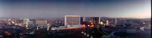Las Vegas Strip from Caesars Palace Fantasy Tower, Las Vegas, Nevada: panoramic photograph