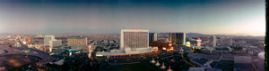 Las Vegas Strip from Caesars Palace Fantasy Tower, Las Vegas, Nevada: panoramic photograph