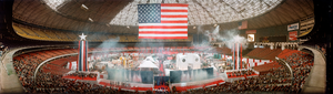 National Association of Home Builders convention opening at Houston Astrodome, Houston, Texas: panoramic photograph