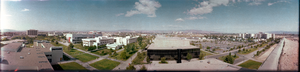 University of Nevada, Las Vegas campus from Judy Bayley Theatre, Las Vegas, Nevada: panoramic photograph