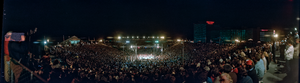 Marvin Hagler vs. Roberto Durán fight at Caesars Palace, Las Vegas, Nevada: panoramic photograph