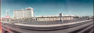 Las Vegas Hilton Hotel and Convention Center Rotunda in background, Las Vegas, Nevada: panoramic photograph