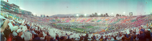 Super Bowl XXVII: Dallas Cowboys vs. Buffalo Bills and Michael Jackson halftime show, Pasadena, California: panoramic photograph