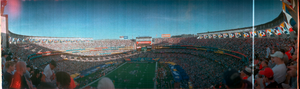 Super Bowl XXXVII: Tampa Bay Buccaneers vs. Oakland Raiders, San Diego, California: panoramic photograph