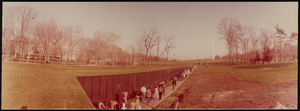Vietnam Memorial before official opening, Washington, D.C.: panoramic photograph