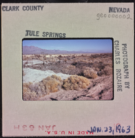 Photographic slide of Tule Springs, Nevada, January 23, 1963