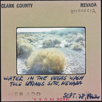 Photographic slide of Tule Springs, Nevada, September 28, 1962