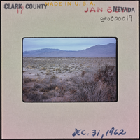 Photographic slide of Tule Springs, Nevada, December 31, 1962