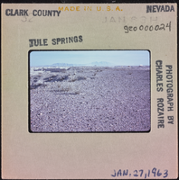 Photographic slide of Tule Springs, Nevada, January 27, 1963