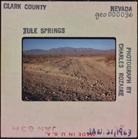 Photographic slide of Tule Springs, Nevada, January 21, 1963
