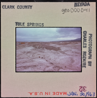 Photographic slide of Tule Springs, Nevada, January 30, 1963