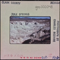 Photographic slide of Tule Springs, Nevada, October 1962