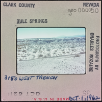 Photographic slide of Tule Springs, Nevada, October 1, 1962