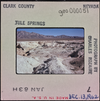 Photographic slide of Tule Springs, Nevada, December 13, 1962