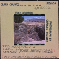 Photographic slide of Peter Mehringer and Vance Haynes, Tule Springs, Nevada, circa 1962-1963