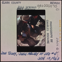 Photographic slide of Tule Springs, Nevada, January 10, 1963