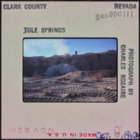 Photographic slide of Tule Springs, Nevada, October 10, 1962