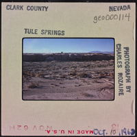 Photographic slide of Tule Springs, October 10, 1962