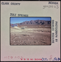 Photographic slide of Tule Springs, Nevada, October 10, 1962