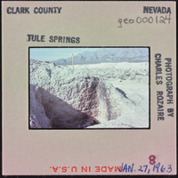 Photographic slide of Tule Springs, Nevada, January 27, 1963