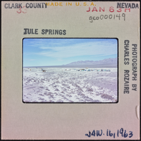 Photographic slide of Tule Springs, Nevada, January 16, 1963